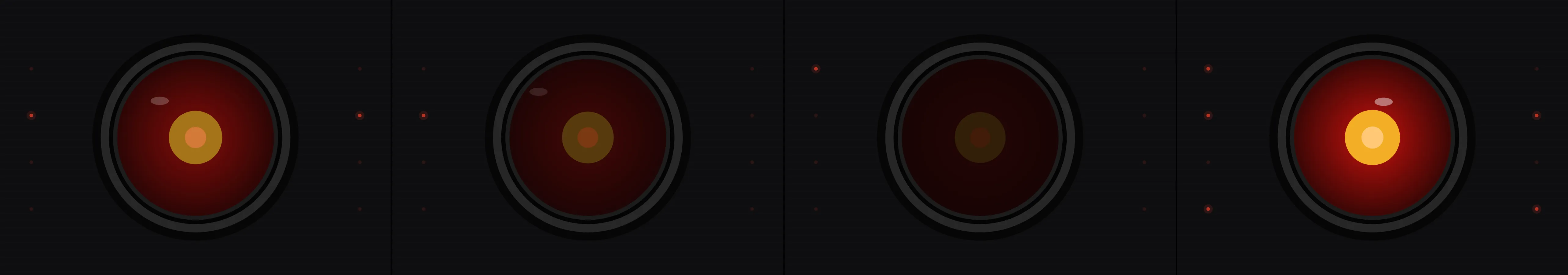 four frames from Depict a scene from the motion picture "2001: A Space Odyssey" under a synthetic pointer