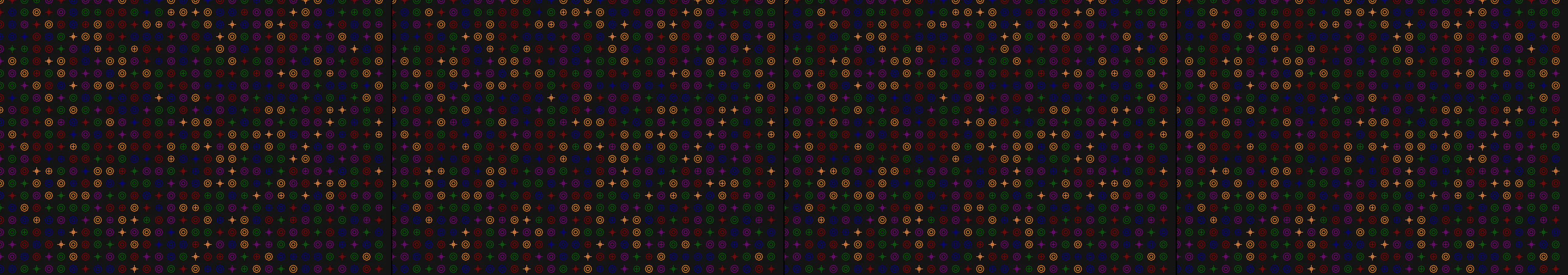 four frames from a Persian rug pattern under a synthetic pointer