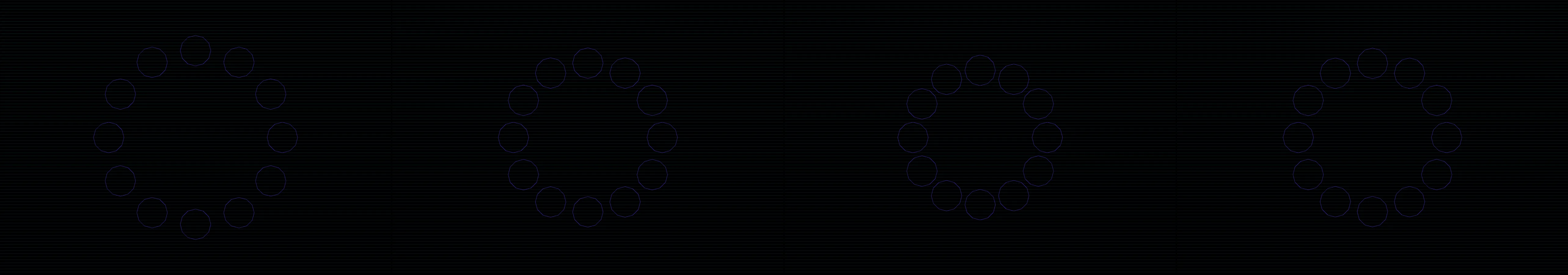 four frames from yacht rock under a synthetic pointer