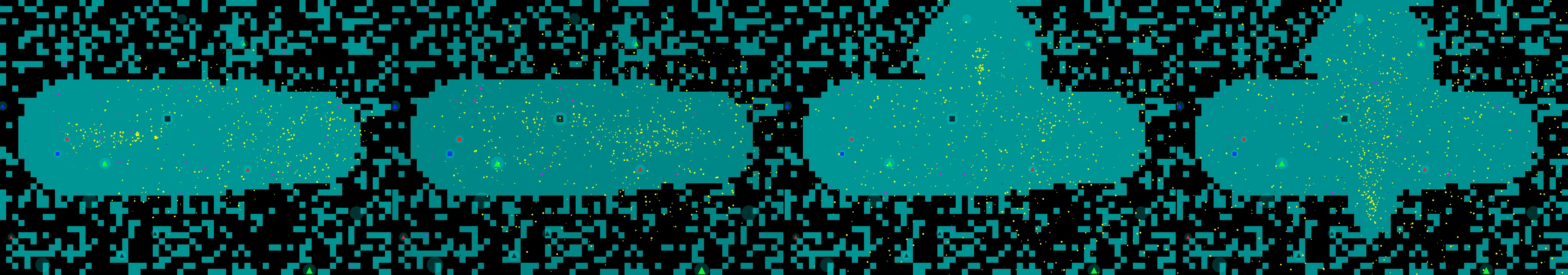 four frames from retrogamer's paradise under a synthetic pointer