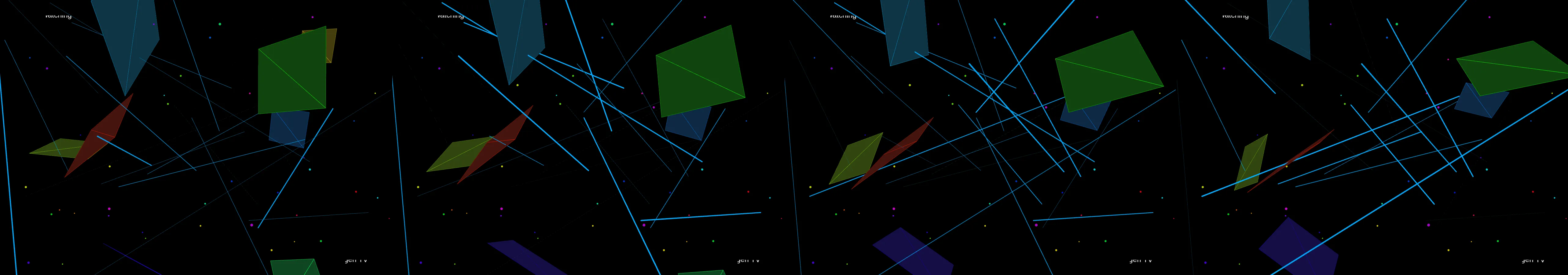 four frames from a broadcast graphics package for a TV network in 2013 under a synthetic pointer
