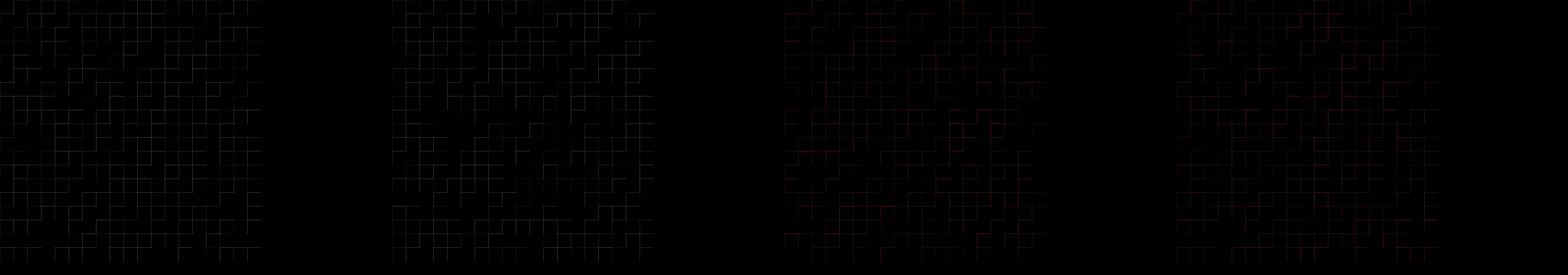 four frames from supergraphics from 1984 under a synthetic pointer
