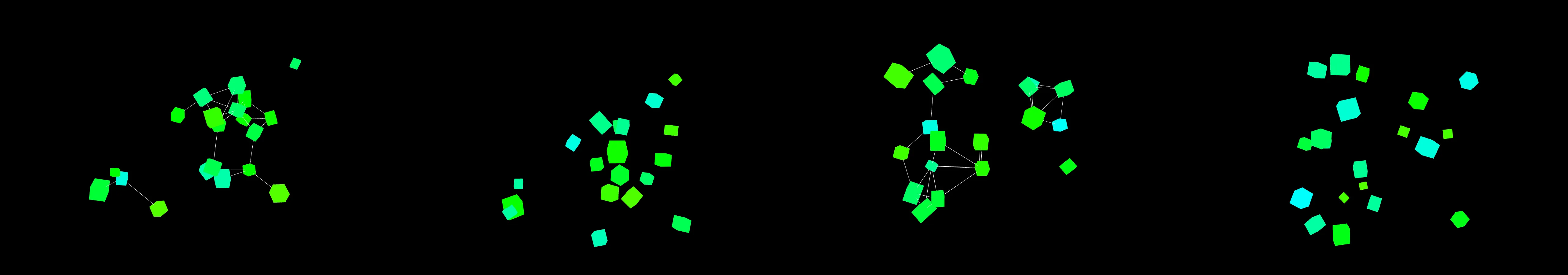 four frames from punctuated equilibrium under a synthetic pointer
