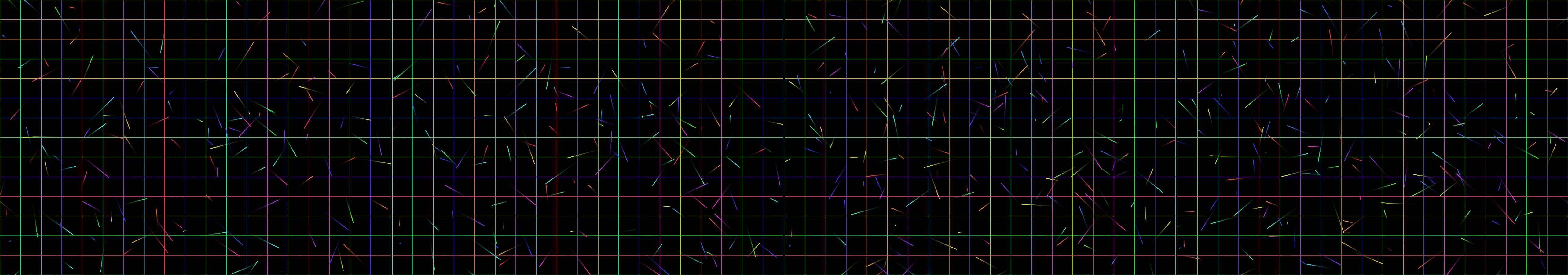 four frames from a loom weaving a pattern it hasn't decided on yet under a synthetic pointer