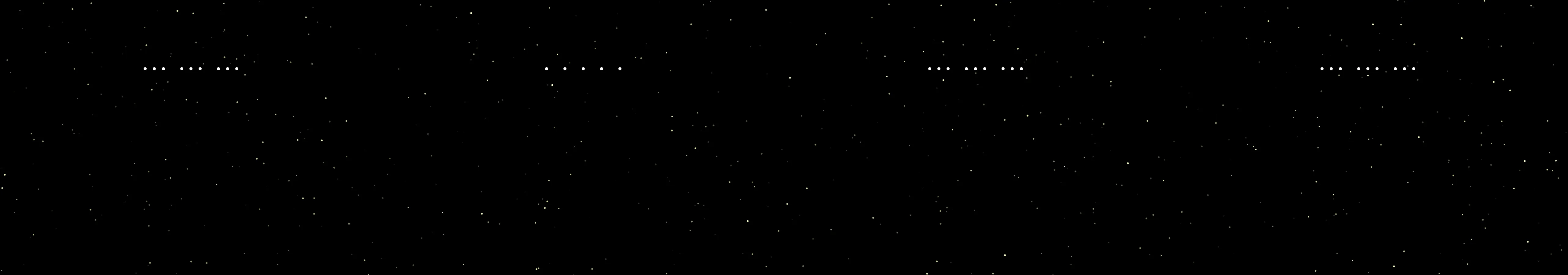 four frames from fireflies spelling out a message in Morse code under a synthetic pointer