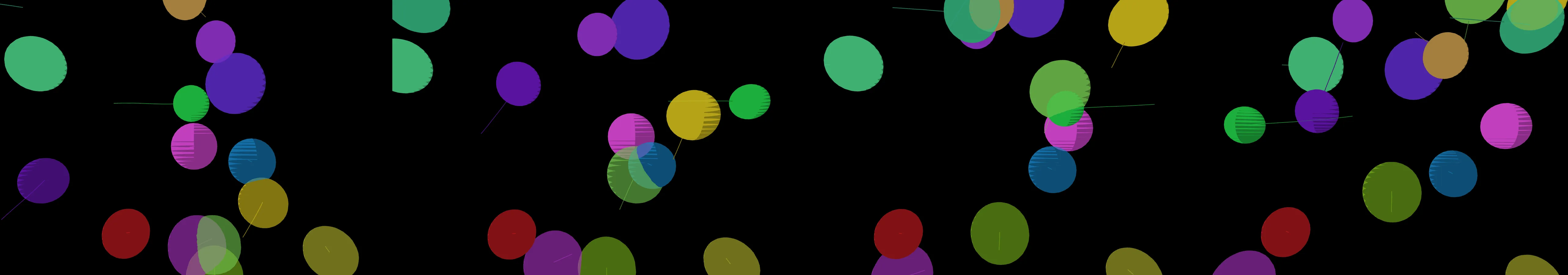 four frames from a lava lamp in zero gravity under a synthetic pointer