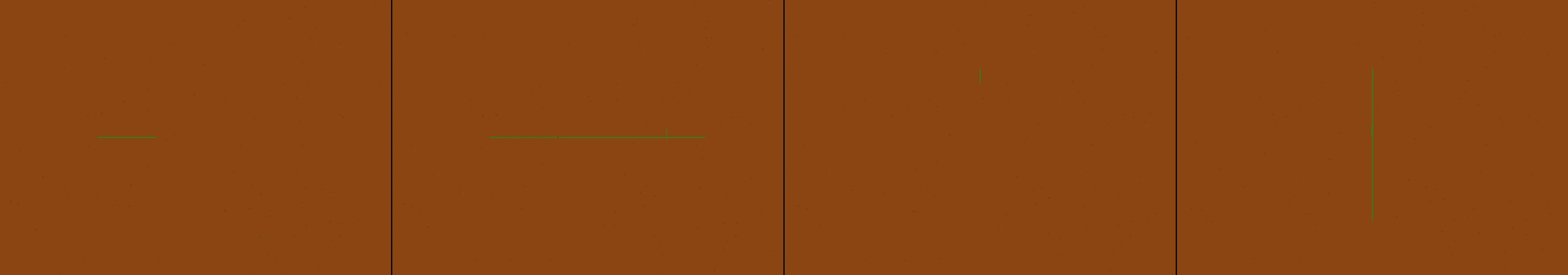 four frames from ancient agriculture under a synthetic pointer