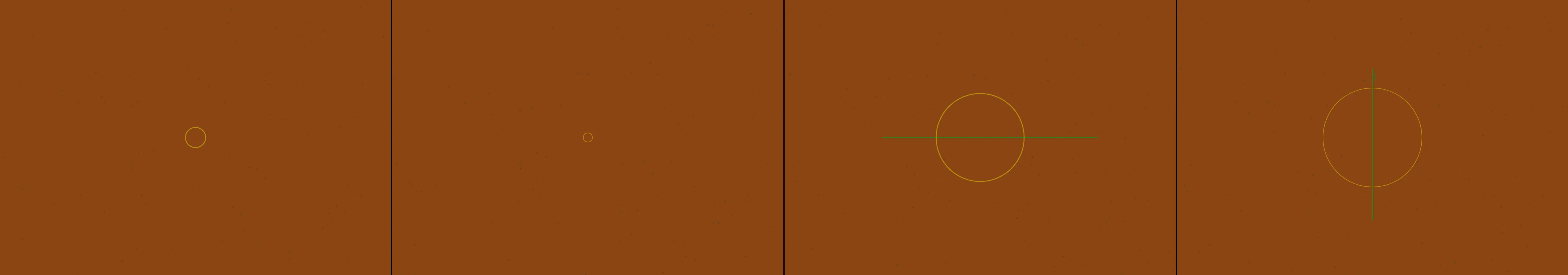 four frames from ancient agriculture under a synthetic pointer