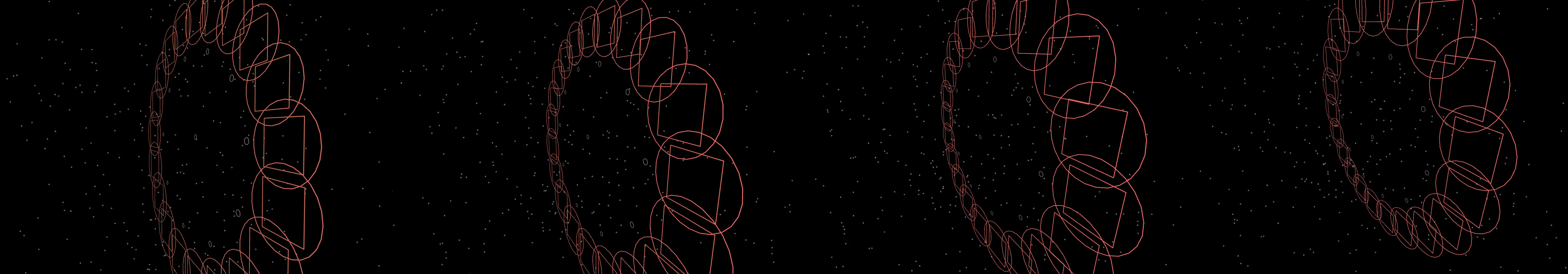four frames from animate your interpretation of the song "A Love Supreme" by John Coltrane under a synthetic pointer