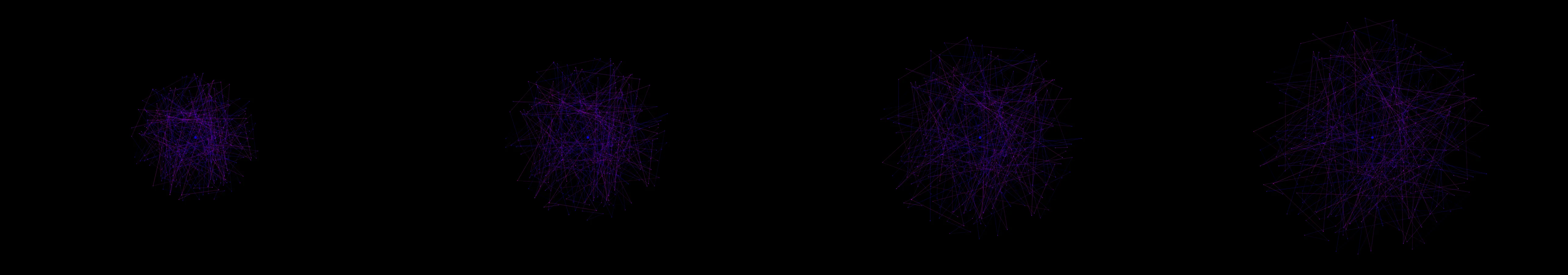 four frames from radar images under a synthetic pointer