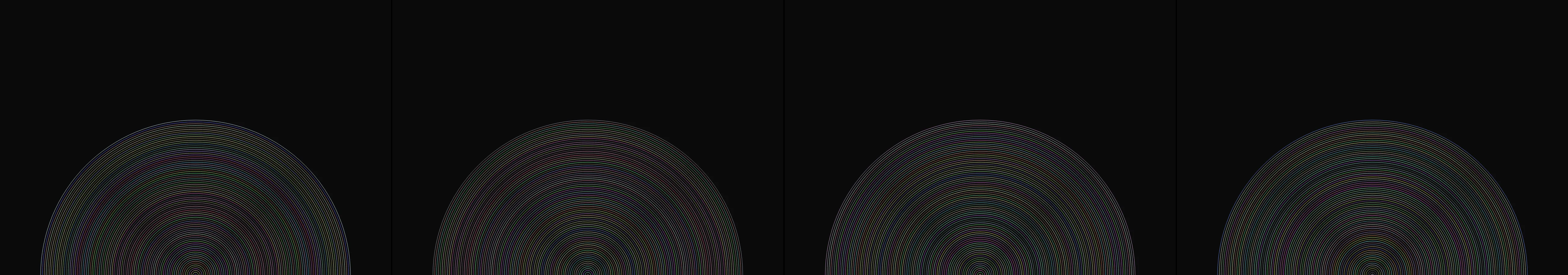 four frames from illustrate a loudspeaker magnet producing sound waves under a synthetic pointer