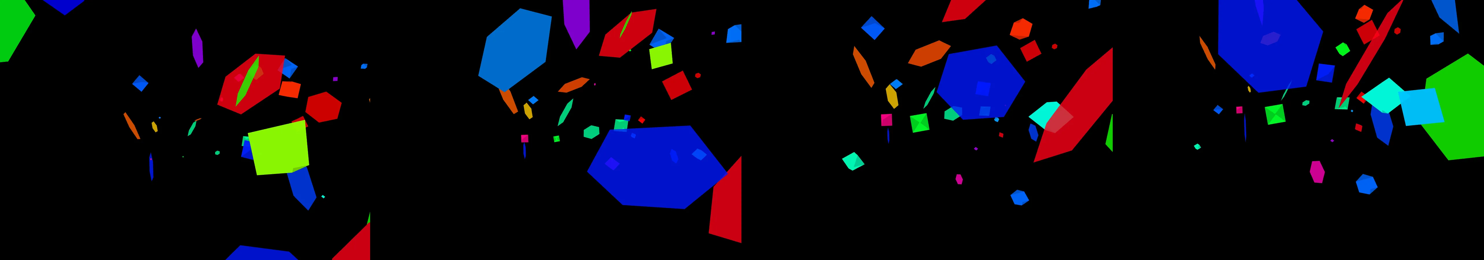 four frames from skatepark music video under a synthetic pointer