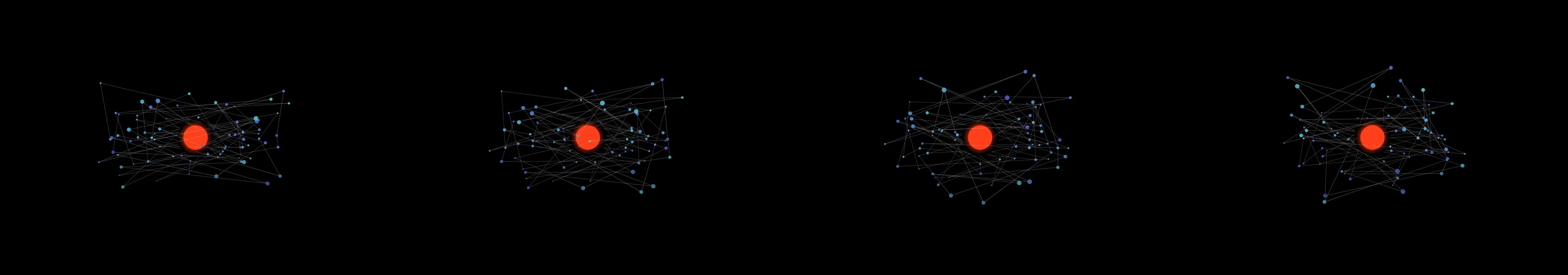 four frames from steampunk globe splines orbiting around a fire burning in a rotating cube under a synthetic pointer