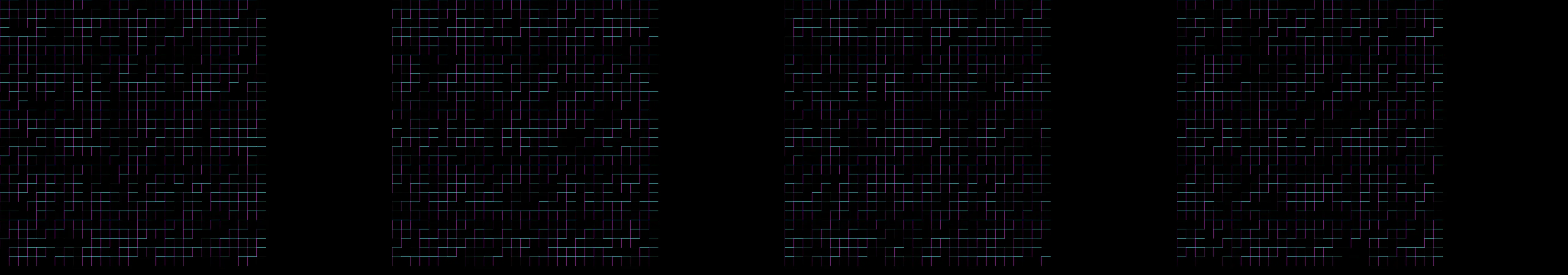 four frames from supergraphics from 1984 under a synthetic pointer