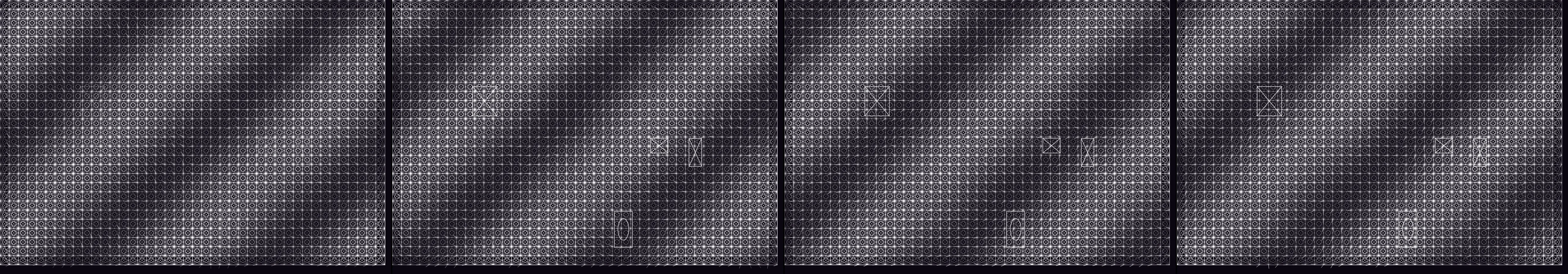 four frames from Draw what people learn at Parsons School of Design under a synthetic pointer