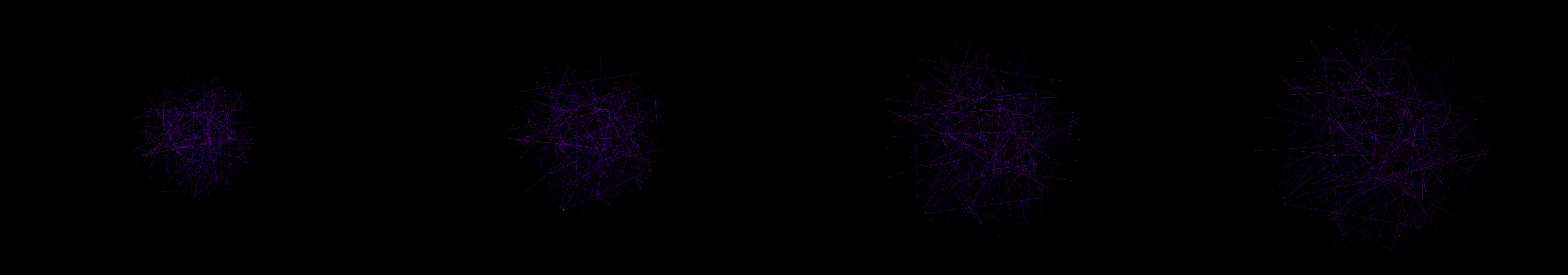 four frames from radar images under a synthetic pointer