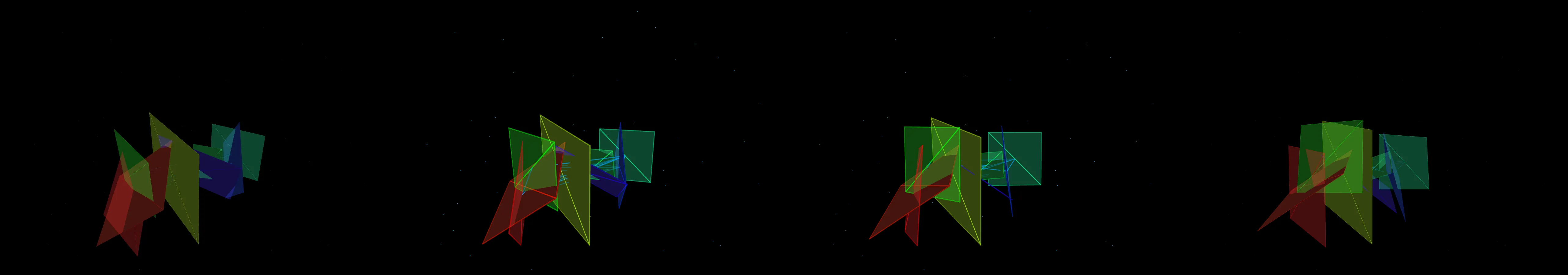 four frames from a broadcast graphics package for a TV network in 2013 under a synthetic pointer