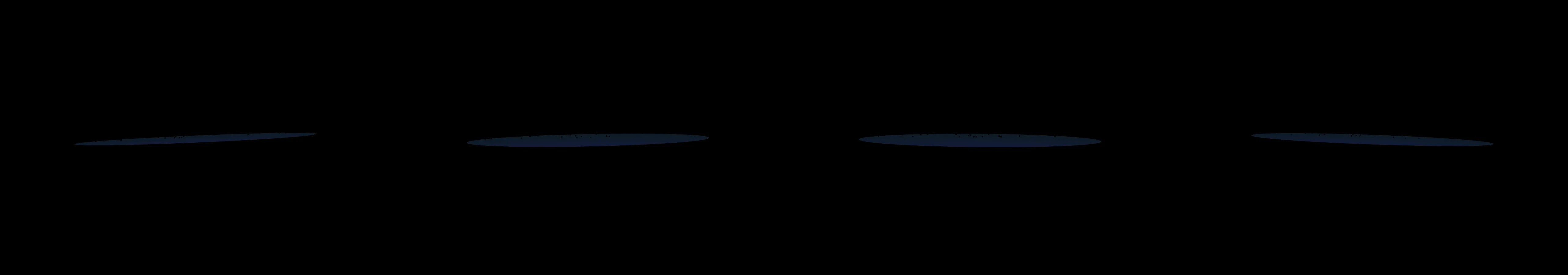 four frames from create a liminal space in 3D as a massive indoor pool of water. under a synthetic pointer