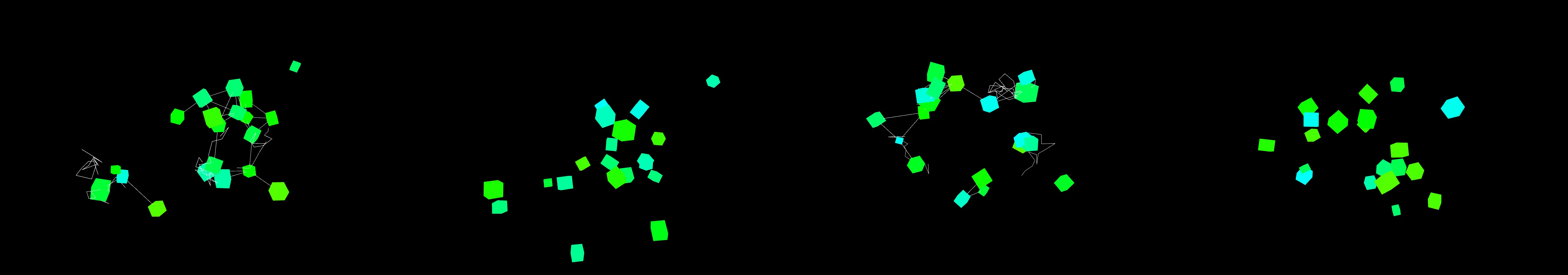 four frames from punctuated equilibrium under a synthetic pointer