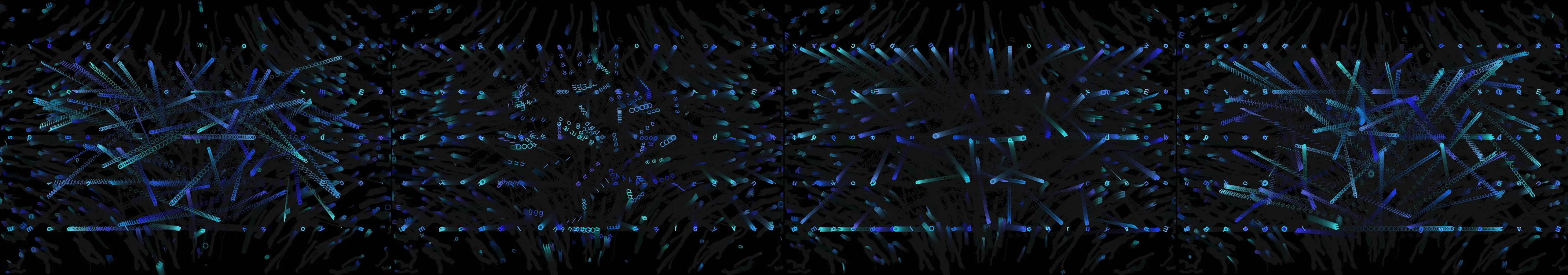 four frames from read Finnegan's Wake by James Joyce and then create an interactive sketch that interprets the text under a synthetic pointer