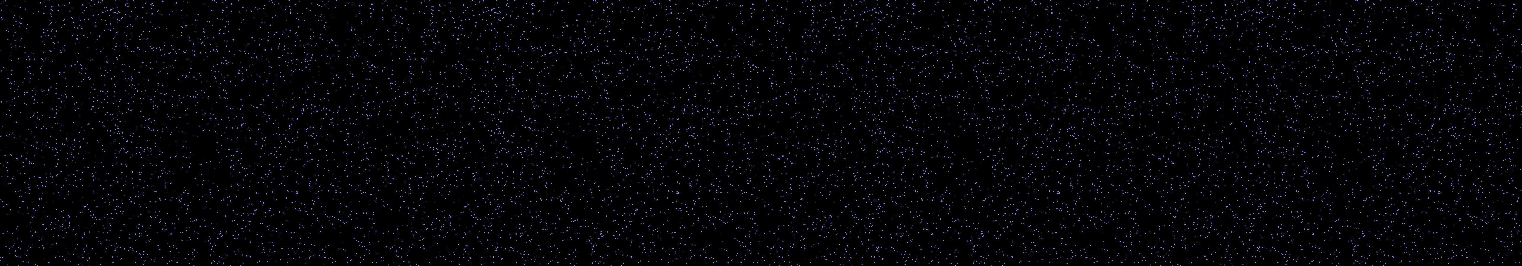 four frames from a starscape with twinkling effects, the blur of the Milky Way, and the occasional supernova under a synthetic pointer