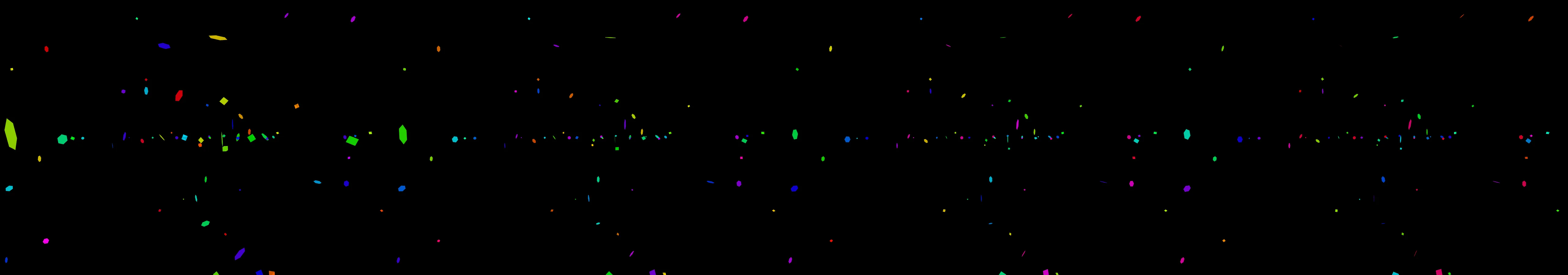 four frames from skatepark music video under a synthetic pointer