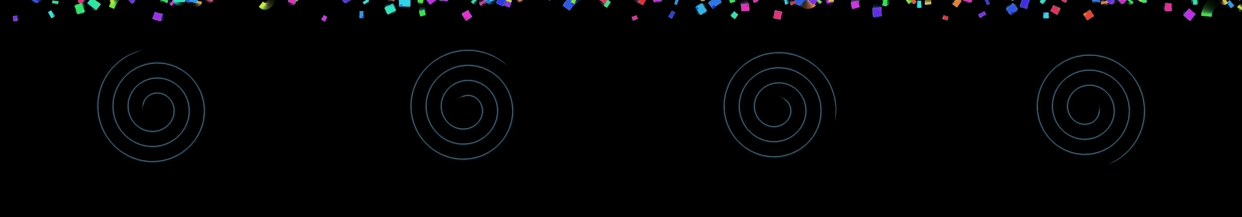 four frames from dominoes falling in a spiral that never reaches the center under a synthetic pointer