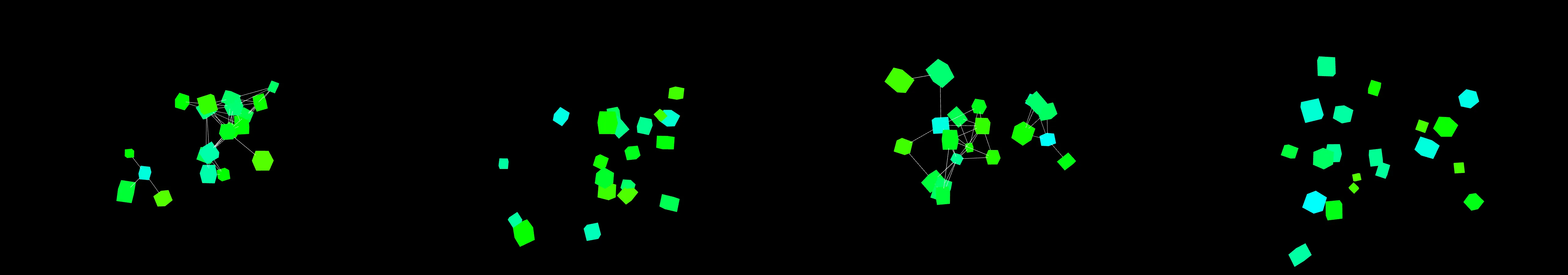 four frames from punctuated equilibrium under a synthetic pointer