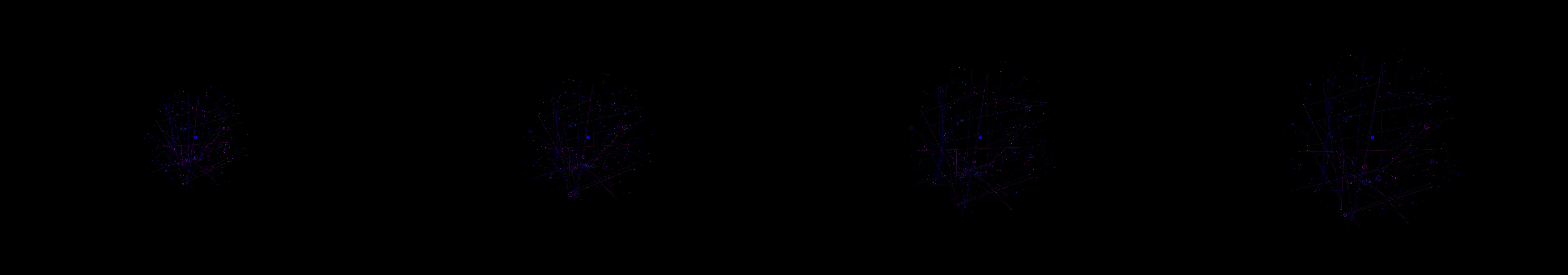 four frames from radar images under a synthetic pointer