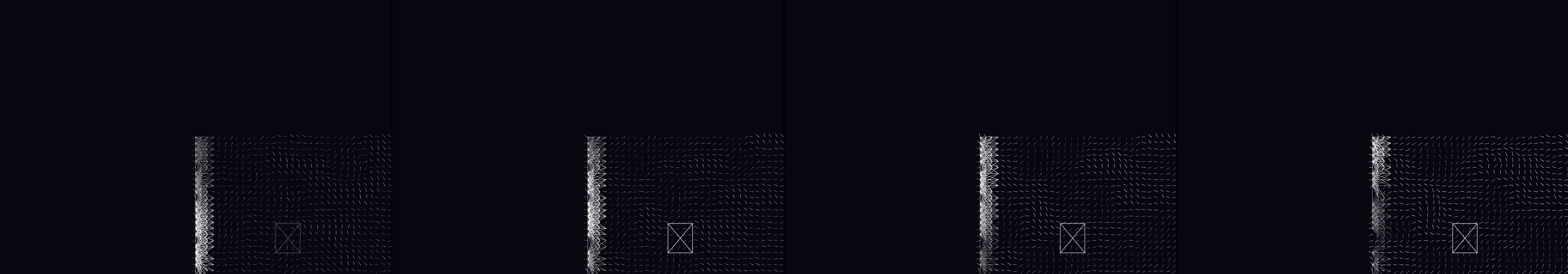 four frames from Draw what people learn at Parsons School of Design under a synthetic pointer