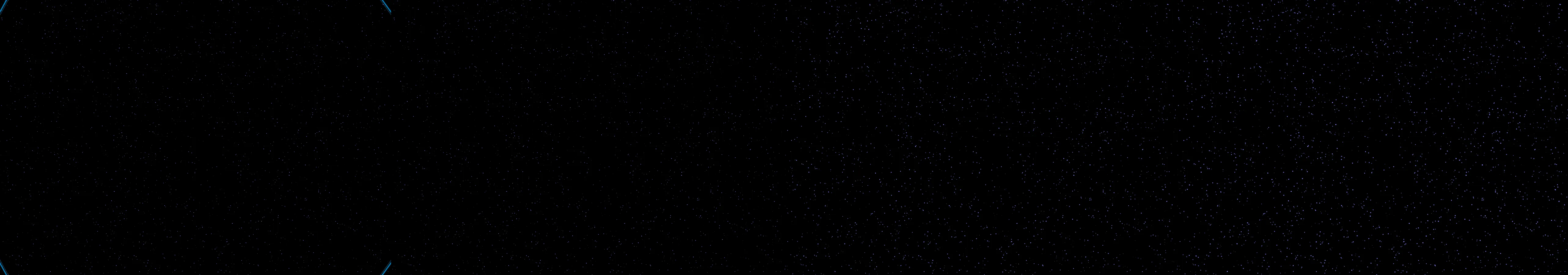 four frames from a starscape with twinkling effects, the blur of the Milky Way, and the occasional supernova under a synthetic pointer