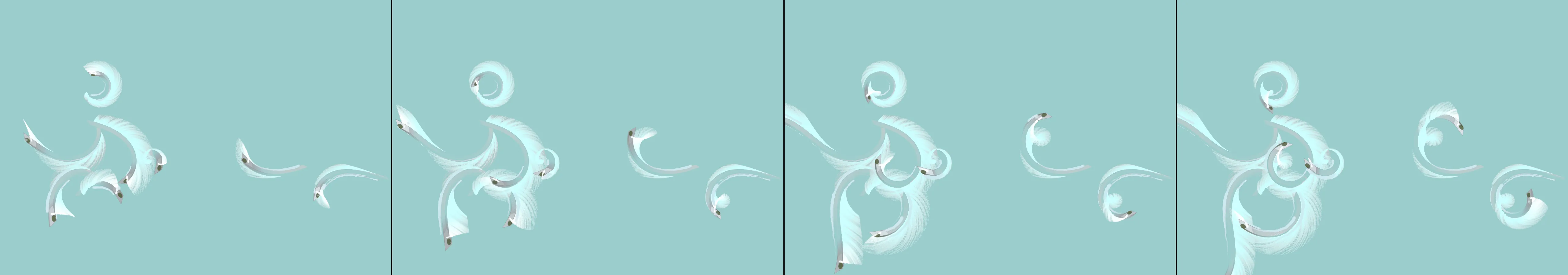 four frames from Ship of fools, sail away from me under a synthetic pointer