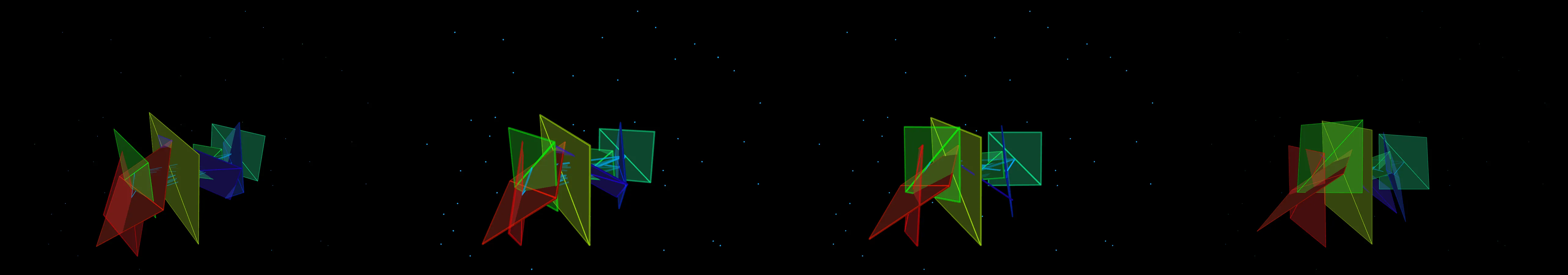 four frames from a broadcast graphics package for a TV network in 2013 under a synthetic pointer