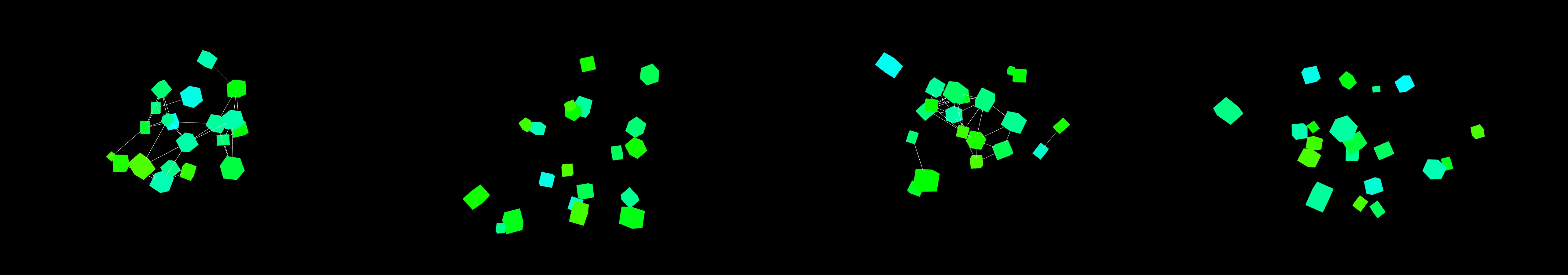 four frames from punctuated equilibrium under a synthetic pointer