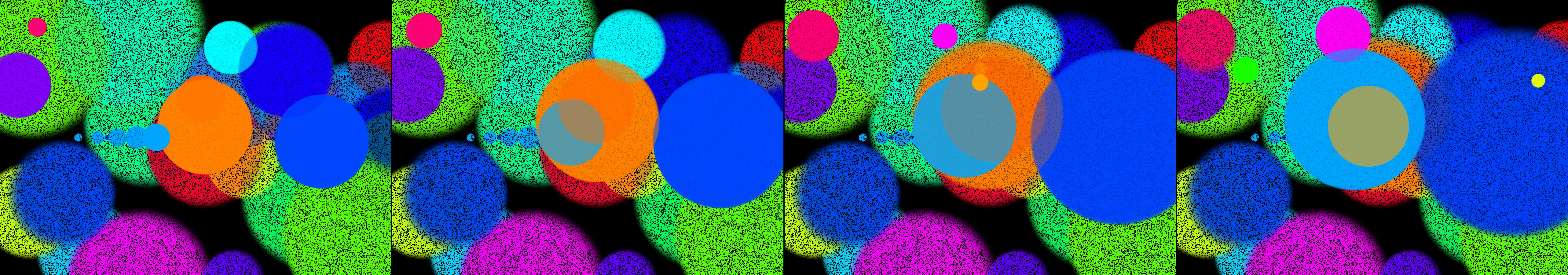 four frames from take the viewer inside an operating printing press under a synthetic pointer