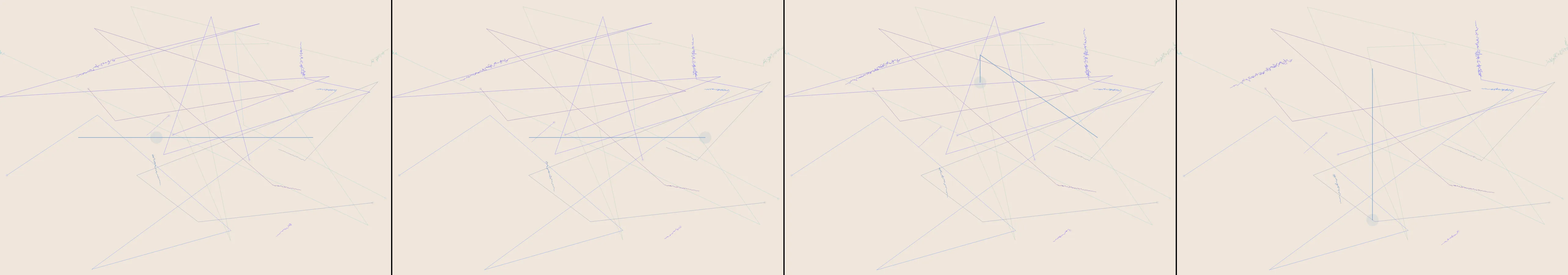 four frames from design a simple platformer game under a synthetic pointer