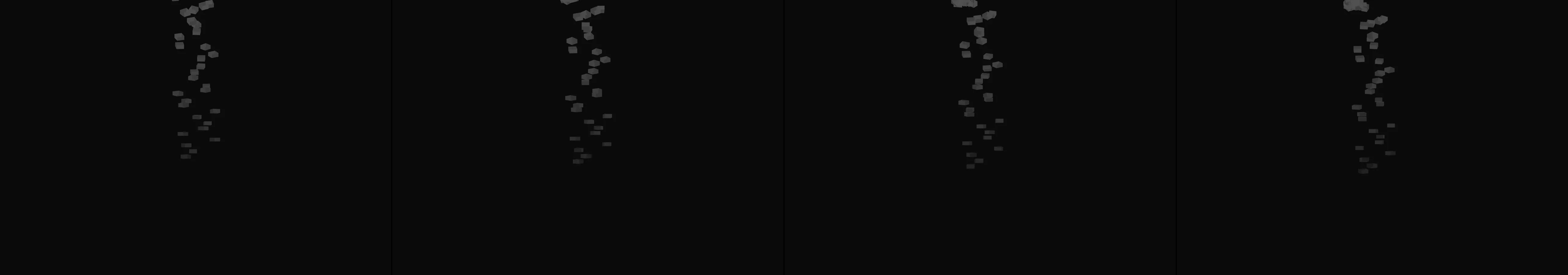 four frames from erecting a skyscraper under a synthetic pointer