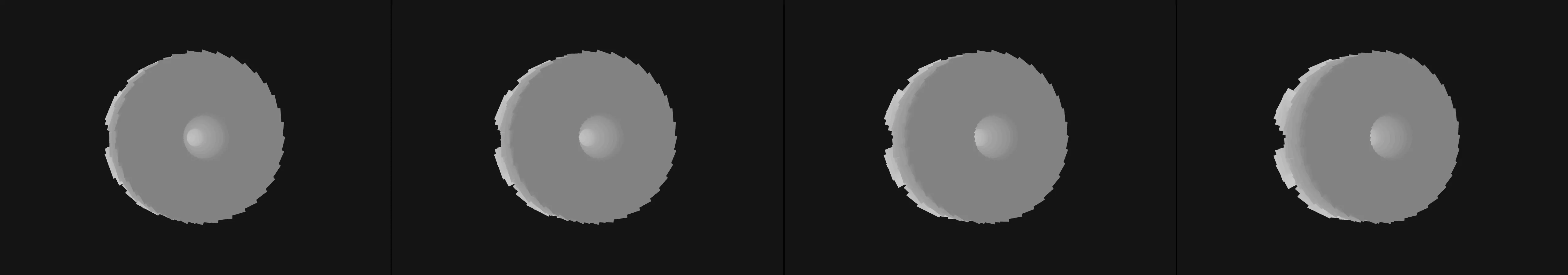 four frames from create a simple retro driving game without sound. arrow keys drive. space bar is brake. acceleration is automatic. under a synthetic pointer