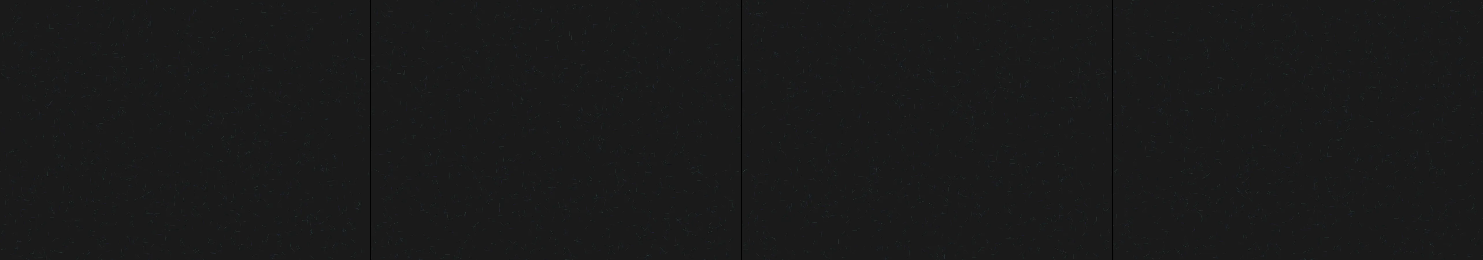 four frames from diagonal stripes animating in smoothly eased slicing patterns in color palettes from the 1970s under a synthetic pointer