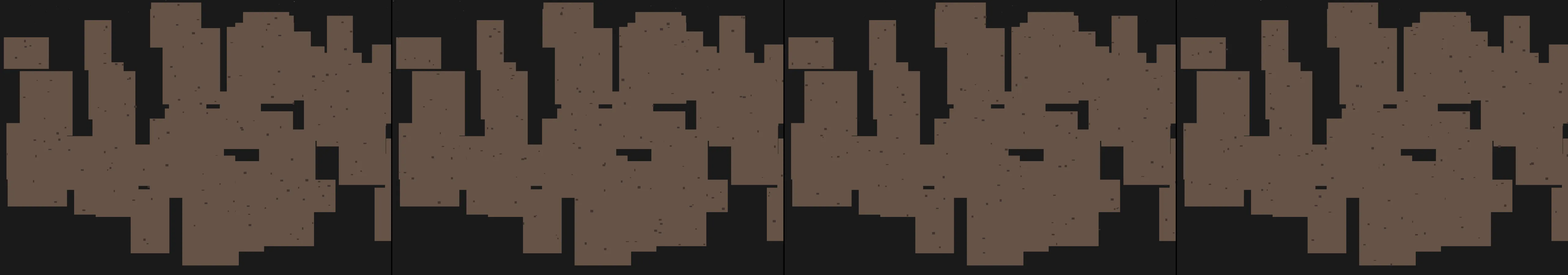 four frames from safari landscape under a synthetic pointer