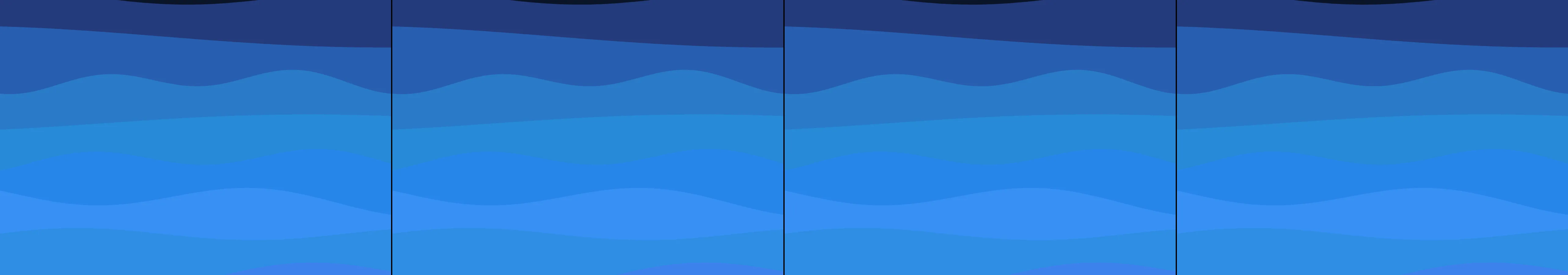 four frames from a tide chart that breathes: horizontal bands rising and falling on a slow sine, one darker band marking high water under a synthetic pointer