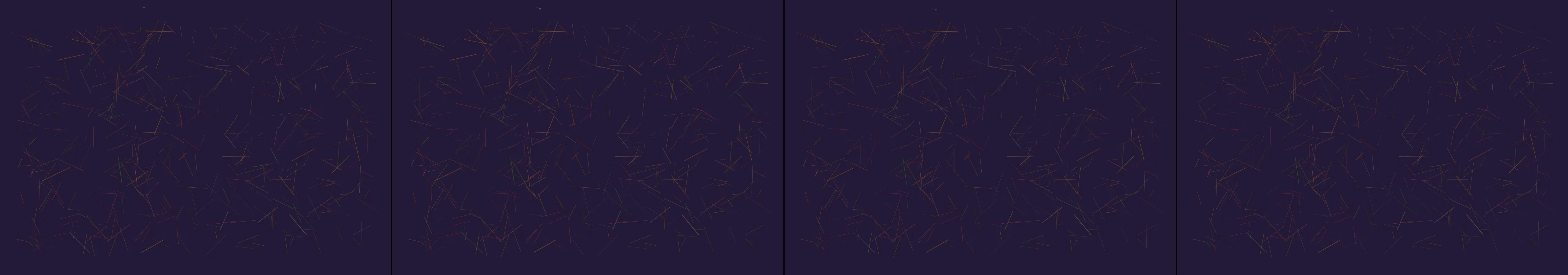 four frames from Depict a scene from the motion picture "2001: A Space Odyssey" under a synthetic pointer