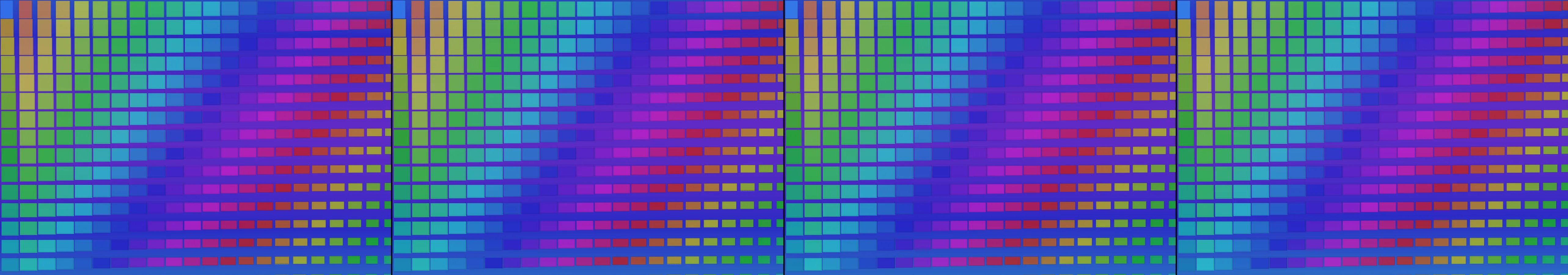 four frames from recreate the famous Window 95 desktop background under a synthetic pointer