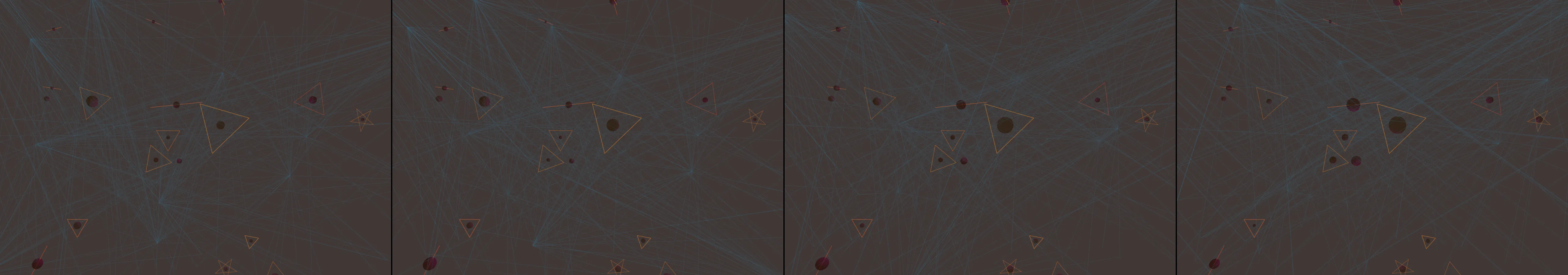 four frames from deep inside a cauldron of bacteria and microbes, but no circles allowed under a synthetic pointer