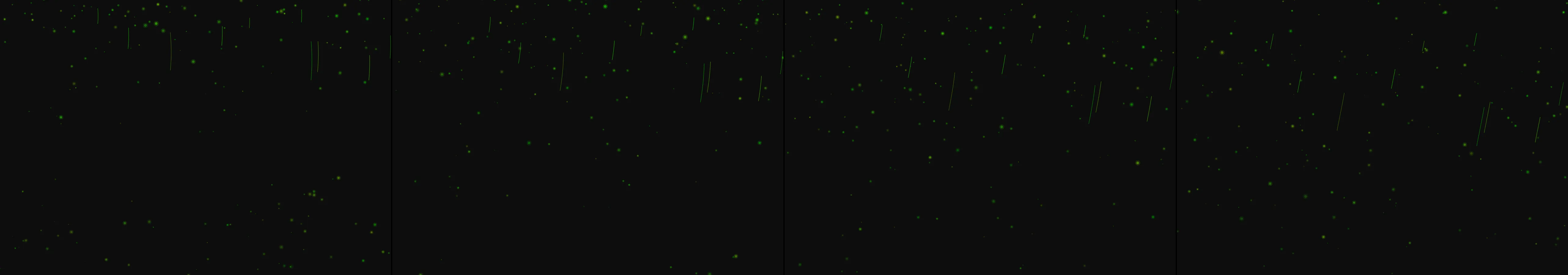 four frames from androids dreaming of electric sheep under a synthetic pointer