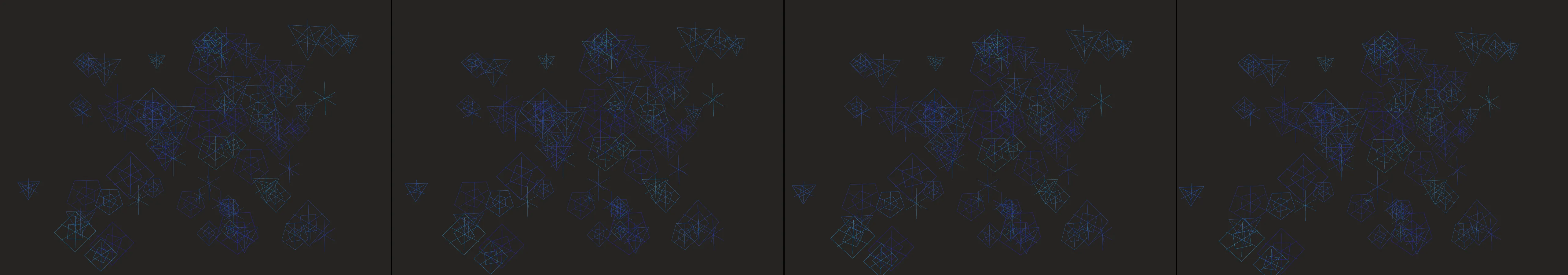 four frames from deep inside a cauldron of bacteria and microbes, but no circles allowed under a synthetic pointer